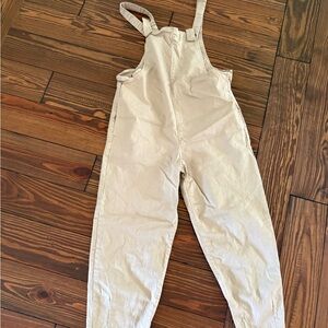 Women’s Beige Jean Overalls Tricot Small